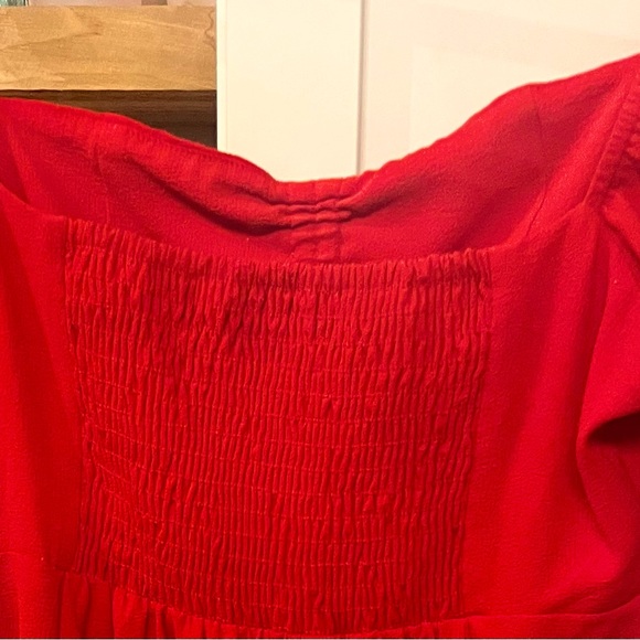 Show Me Your MuMu Tomato Red Babydoll Mini Dress!!! - Picture 3 of 4